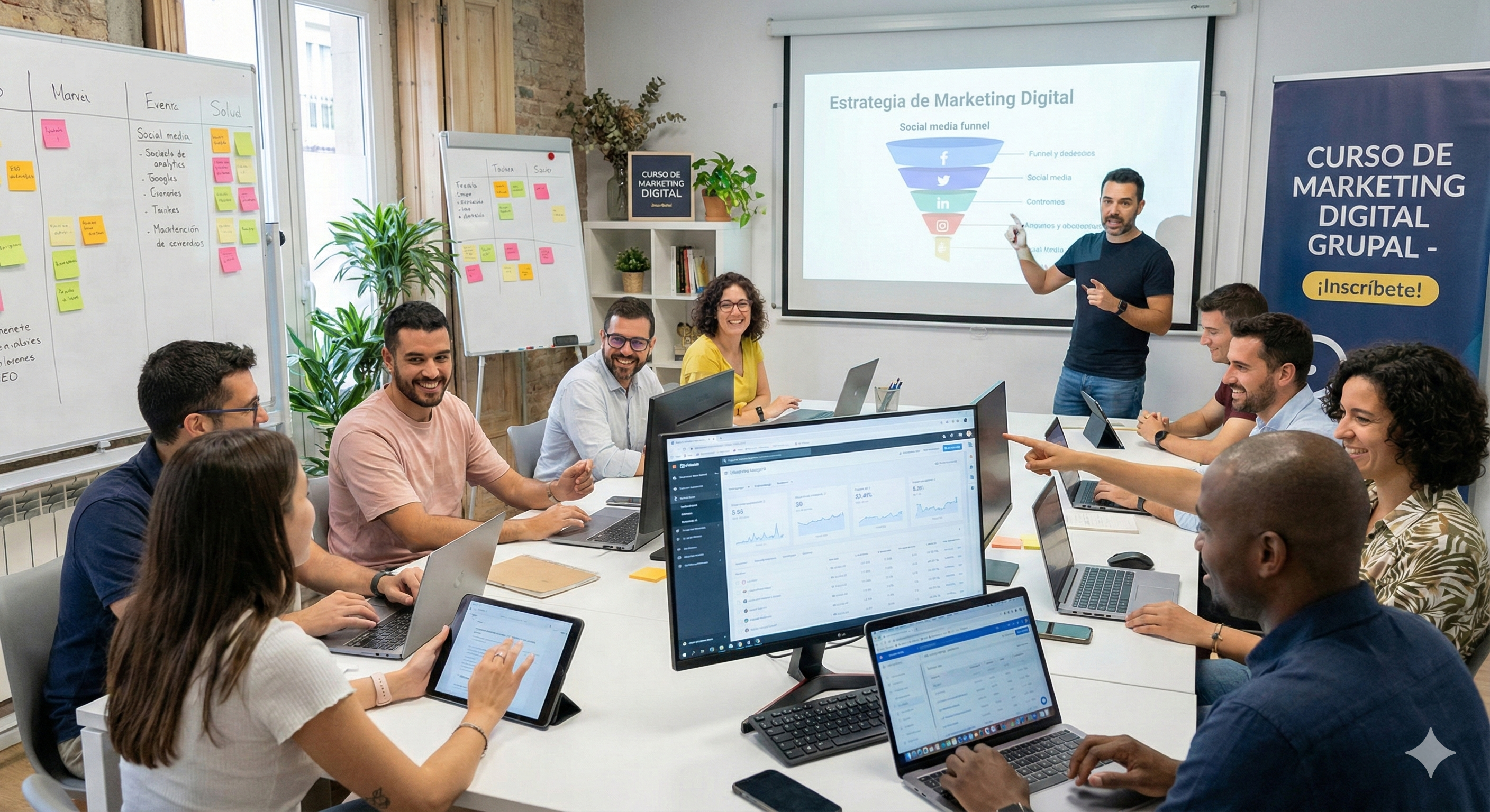 Cursos de marketing digital grupales